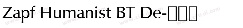 Zapf Humanist BT De字体转换 Zapf Humanist BT De字体转换